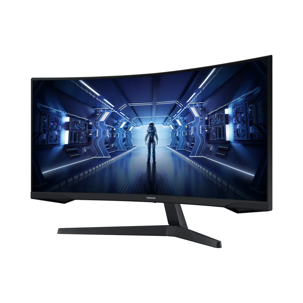 Samsung Odyssey G55T 34'' VA gaming monitor with UWQHD 3440×1440 resolution