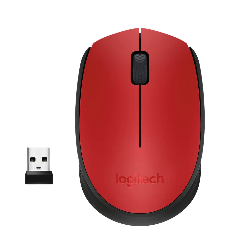 LOGITECH M171 WIRELESS MOUSE - RED